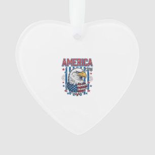 Ornamento Águia Patriótica da América 1776 Design Vetorial V