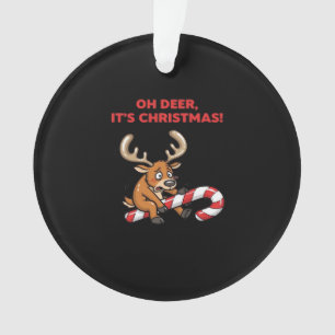 Ornamento Ai Cervo É Natal Rena Estressada Com Doçuras