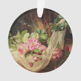 Ornamento "Ainda viva com Rosas no chão da floresta" - Lach 