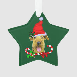 Ornamento Airedale Terrier Christmas