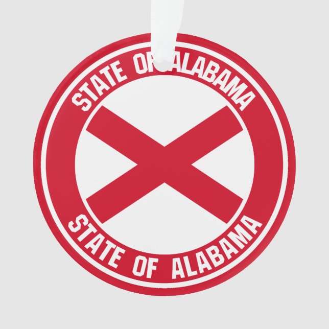Ornamento Alabama Round Emblem (Frente)