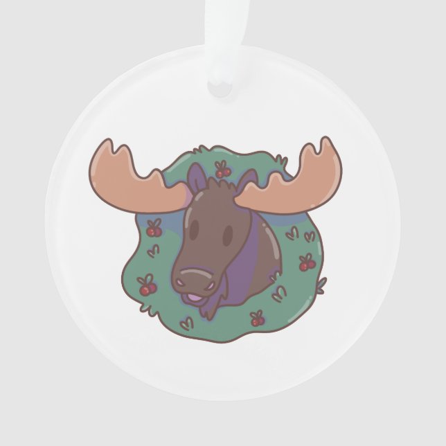 Ornamento Alce de Natal (Frente)