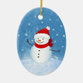 Ornamento alegre do boneco de neve
