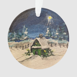 Ornamento Algodão Verde na Neve