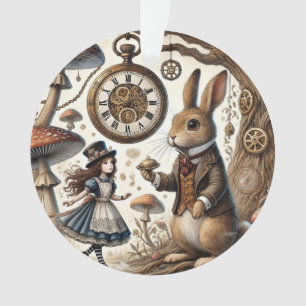 Ornamento alice no país das maravilhas coelho branco