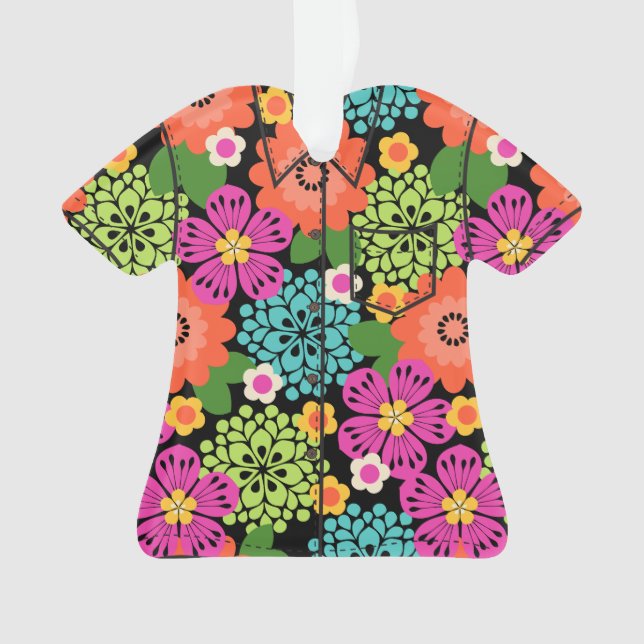 Ornamento Allana Garden Havaiana Floral Aloha Camisa - Brigh (Frente)