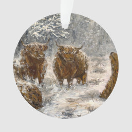 Ornamento Alma das Terras Altas: Vacas Nevadas Caprichosas V