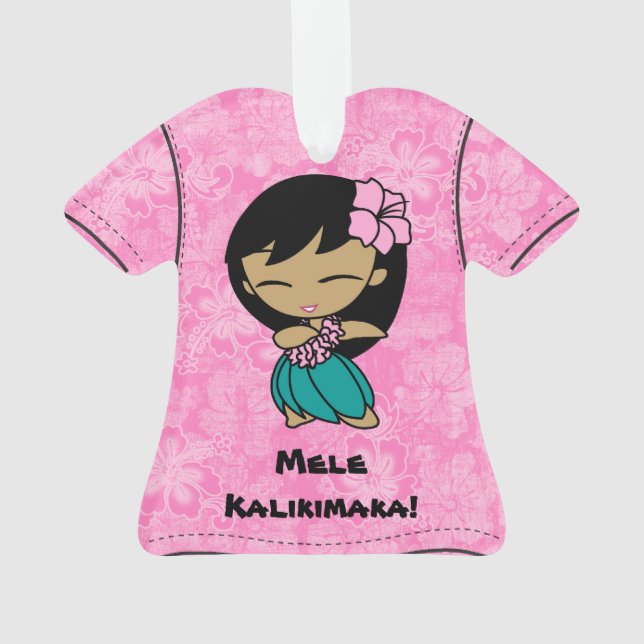 Ornamento Aloha camisa do Hawaiian de Mele Kalikimaka dos (Verso)