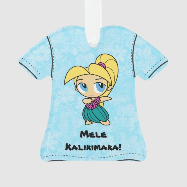 Ornamento Aloha camisa do Hawaiian de Mele Kalikimaka dos (Verso)