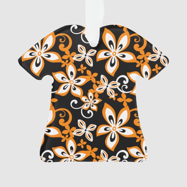 ORNAMENTO ALOHA HAVAÍ (PRETO/LARANJA) (Frente)
