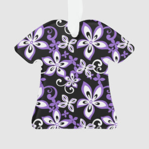 ORNAMENTO ALOHA HAVAÍ (PRETO/LAVANDA)