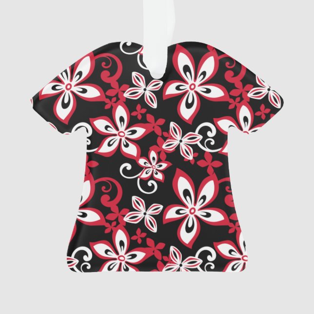 ORNAMENTO ALOHA HAWAII (PRETO/VERMELHO) (Frente)