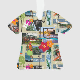 Ornamento Aloha Paradise Havaiana Cartão-postal Aloha Shirt