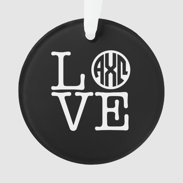 Ornamento Alpha Chi Omega | Amor (Frente)