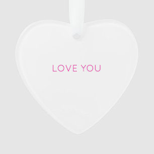 Ornamento AMA A Típica Moderna do Coração