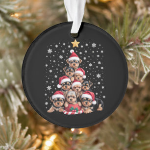 Ornamento Amante de Cães Yorkie de Natal Árvore Pet Animal d