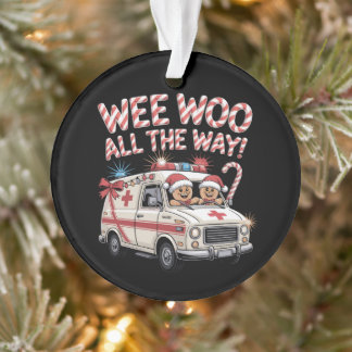 Ornamento Ambulância de Natal Wee Woo Gengibre Doce Natal