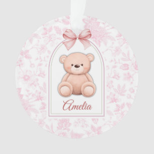 Ornamento Amelia Design de Enfermeiro de Urso Rosa Persona
