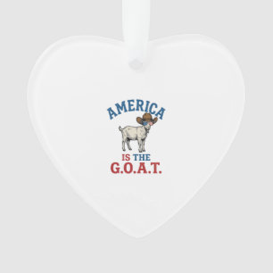 Ornamento América É a G.O.A.T Camisa Patriótica de Cabra Cow