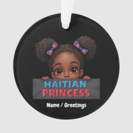 Ornamento American Haitian Flag Day Haitian Princess