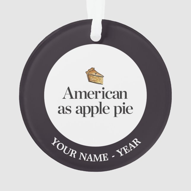 Ornamento Americano como a torta de Apple (Verso)