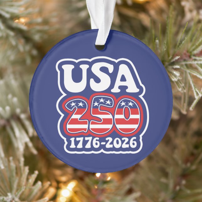 Ornamento America's 250th Birthday - Groovy USA 250 (Árvore)