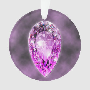 Ornamento Amethyst de pedra preciosa