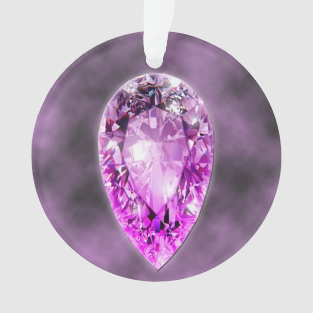 Ornamento Amethyst de pedra preciosa (Frente)
