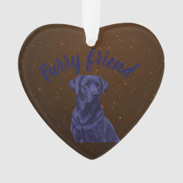 Ornamento Amigo peludo personalizado cachorro meio