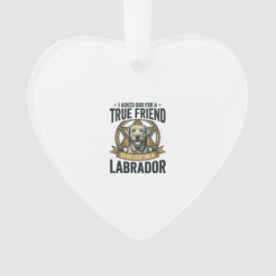 Ornamento Amigo Verdadeiro Labrador Design Vintage Amante de
