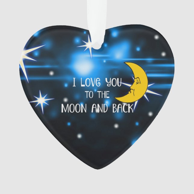 Ornamento Amo-te à Lua e Volta (Frente)