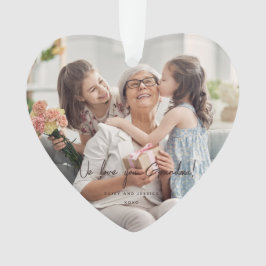 Ornamento Amo-Te Vovó Fotografias Manuscritas Modernas