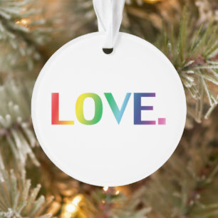 Ornamento Amor cores arco-íris orgulho gay lgbtq Natal