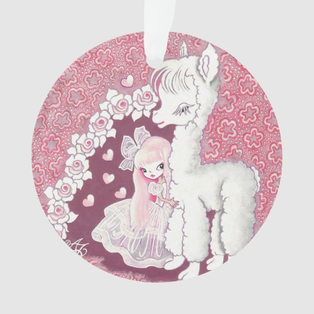 Ornamento Amor da alpaca (Frente)