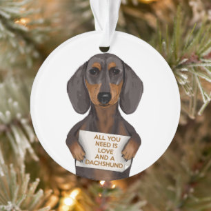 Ornamento Amor e Dachshund