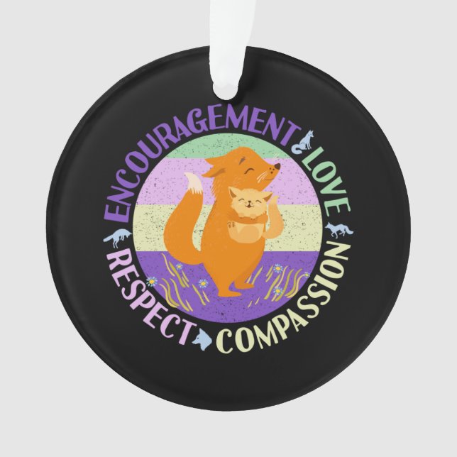 Ornamento Amor Irmã Grande - Raposa Vinculativa Irmão (Frente)