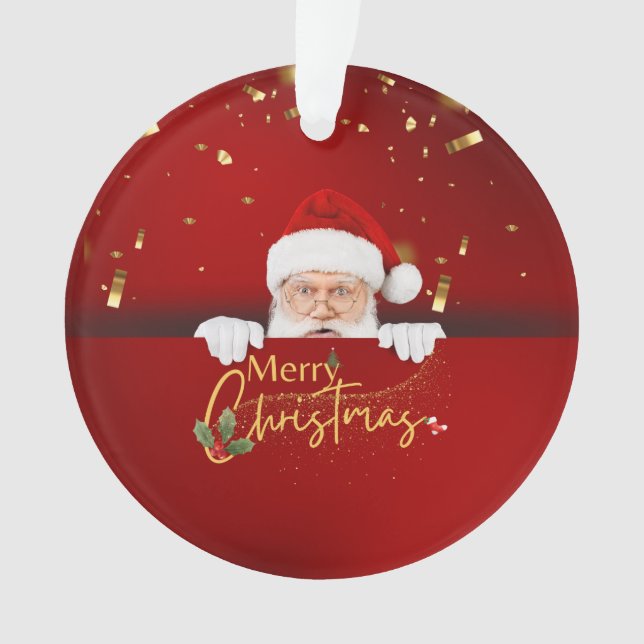 Ornamento Amor Papai Noel Feliz Natal (Frente)