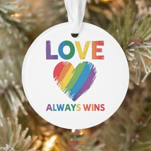 Ornamento Amor Sempre Vence LGBT (Árvore)