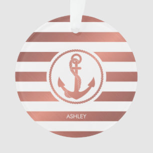 Ornamento Âncora rosa Dourada