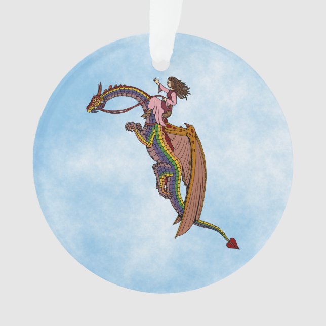 Ornamento Andando pelo Dragão Arco-Íris (Frente)