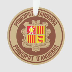 Ornamento Andorra Round Emblem