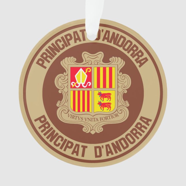 Ornamento Andorra Round Emblem (Frente)