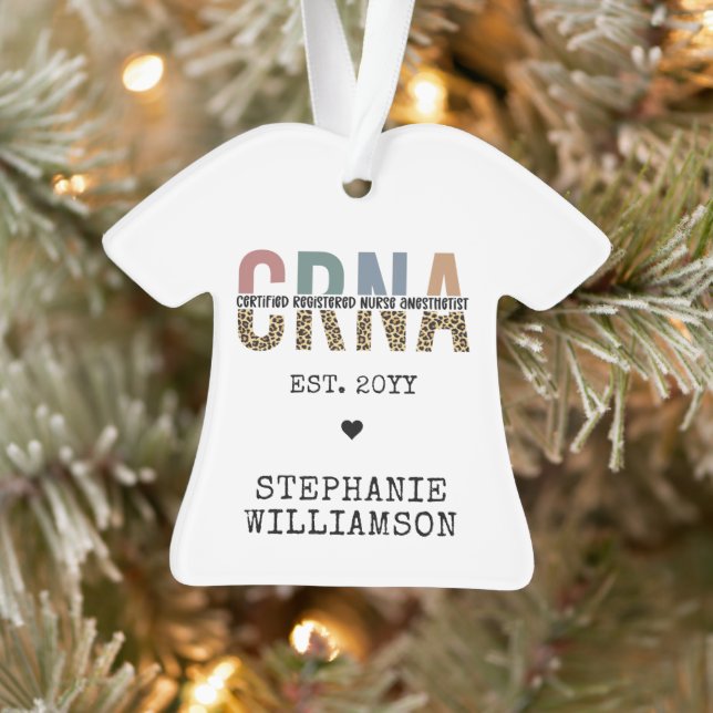 Ornamento Anestesista de Enfermeira Registrada Certificada C (Árvore)