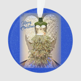 Ornamento Angel Mannequin Vestido em Árvore de Natal