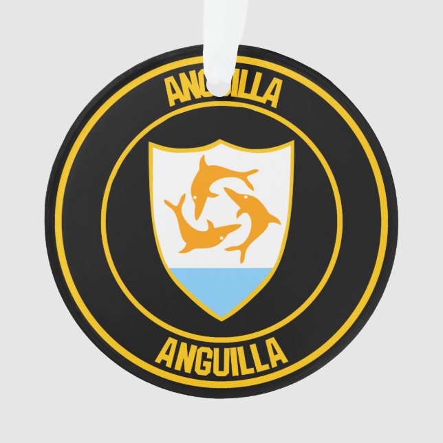 Ornamento Anguilla Round Emblem (Frente)