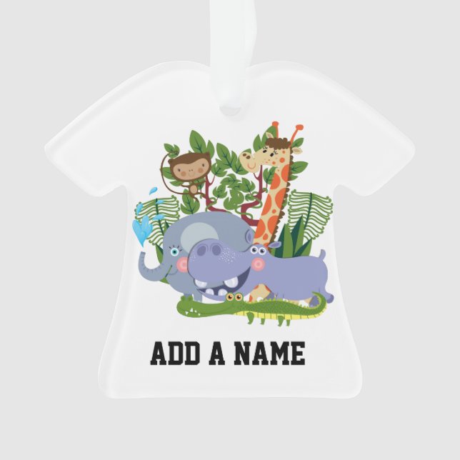 Ornamento Animais bonitos do safari (Frente)