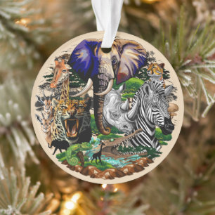 Ornamento Animais Selvagens da savana africana