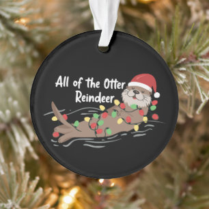 Ornamento Animal de Natal Todos os Animais da Lontra Rena