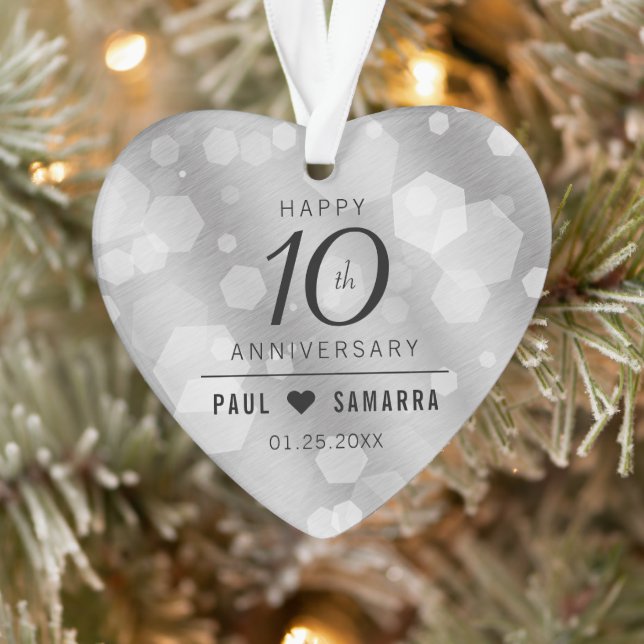 10 year wedding anniversary christmas ornament new arrivals