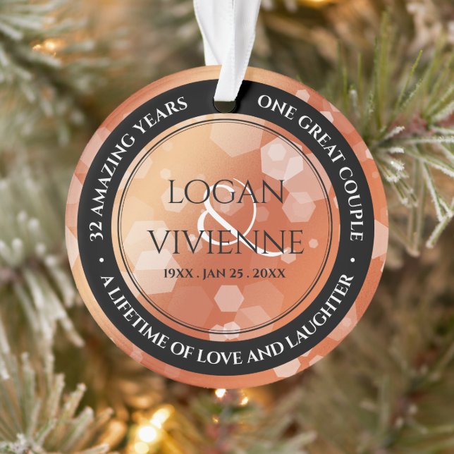 Ornamento Aniversário de Casamento de Bronze, 8°, 32° Quadra (Árvore)